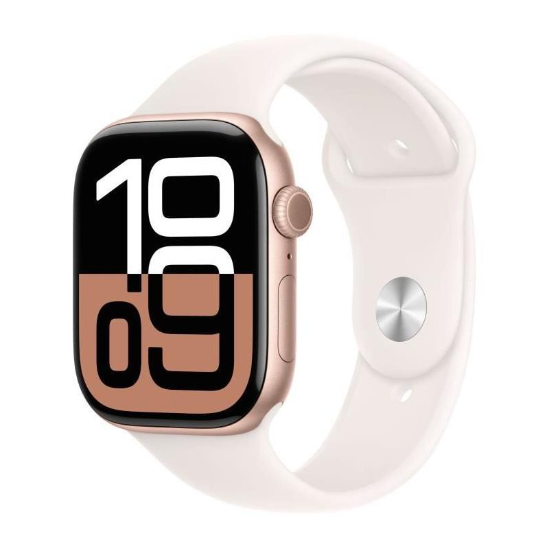 Apple Watch Series 10 GPS 46mm Rose Gold avec Bracelet Light Blush - S/M