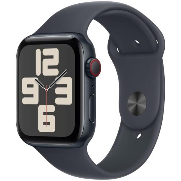 Apple Watch SE GPS + Cellular - 44mm - Boîtier Midnight Aluminium - Bracelet Midnight Sport Band - S/M