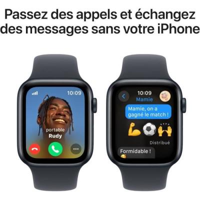 Apple Watch SE GPS + Cellular 44mm Midnight Aluminium & Bracelet Midnight Sport - MONTRE CONNECTEE