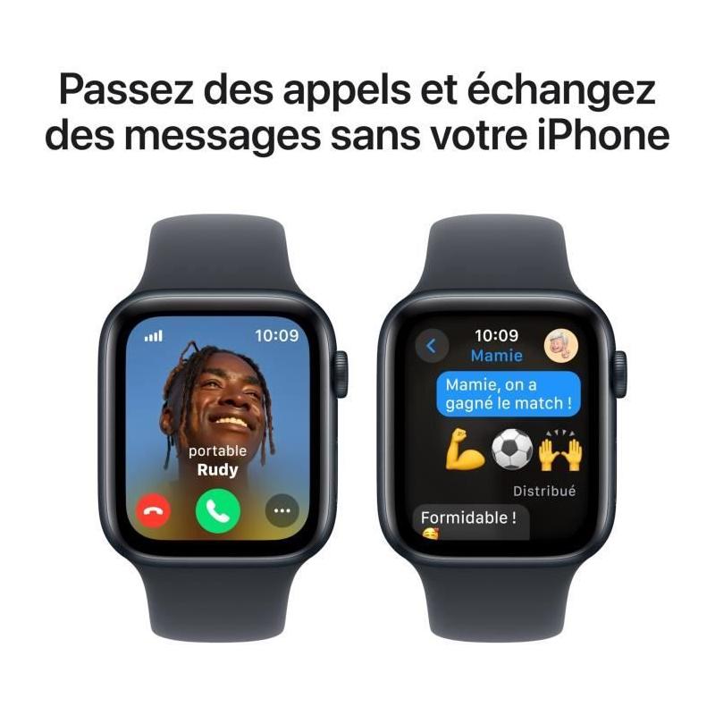 Apple Watch SE GPS + Cellular 44mm Midnight Aluminium & Bracelet Midnight Sport - MONTRE CONNECTEE