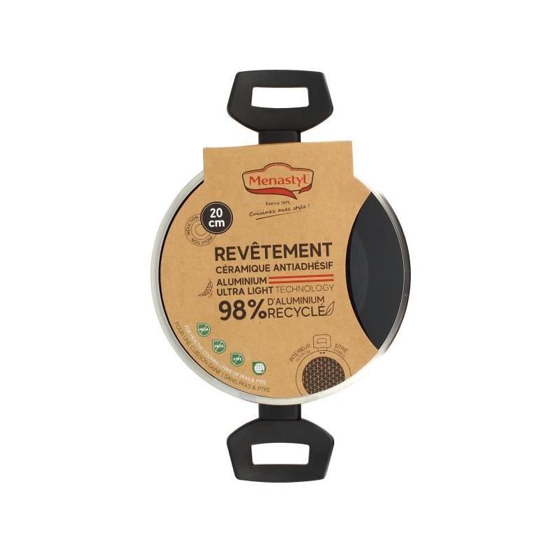 Faitout MENASTYL 20cm Noir pour Tous Feux