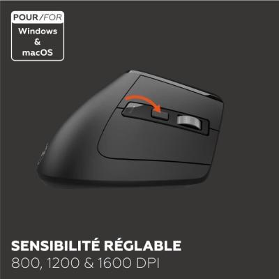 Souris ergonomique sans fil Mobility Lab ML314259 - Noir