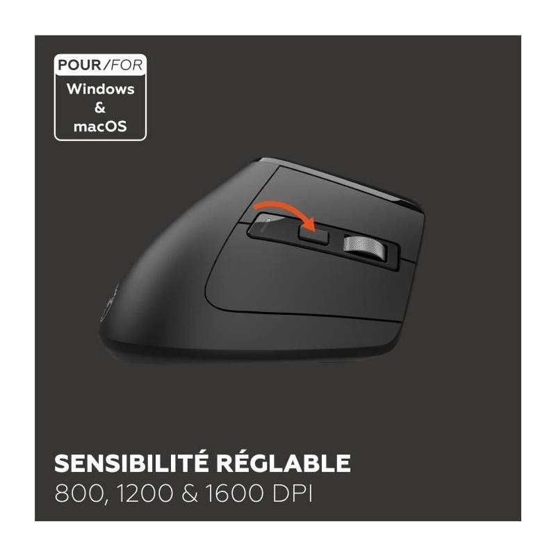 Souris ergonomique sans fil Mobility Lab ML314259 - Noir