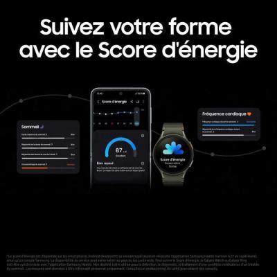 Montre connectée Samsung Watch7 44mm Vert Kaki : le must-have intelligent!