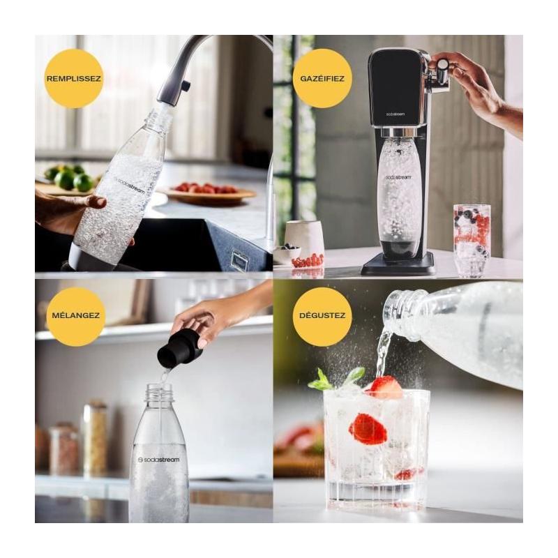 Machine à soda SODASTREAM ART - Noir, bouteille compatible lave-vaisselle