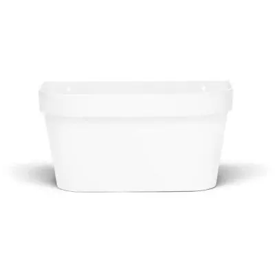 Pot mural tendance pour plantes - GARDEN ID Star Blanc 36x16cm - Réserve d'eau et recyclable
