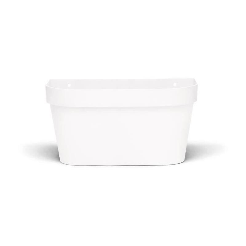 Pot mural tendance pour plantes - GARDEN ID Star Blanc 36x16cm - Réserve d'eau et recyclable