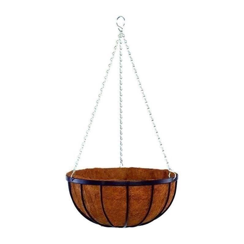 Suspension+coco premium GARDEN ID Georgian - Pot de fleur Ø40 H19 cm