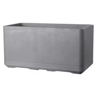Jardinière Muret Cosmo DEROMA 78 cm Gris Cendré - Réserve d'eau