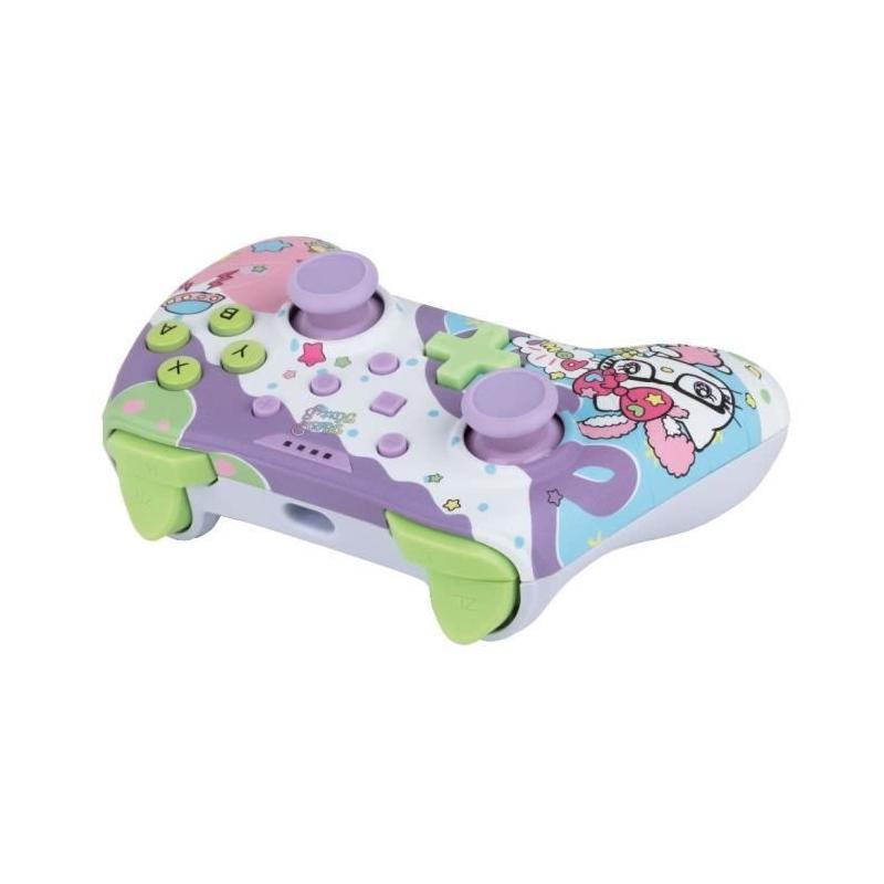 Manette filaire Hello Kitty pour Nintendo Switch, Switch OLED et PC - Vibration - Violet/rose
