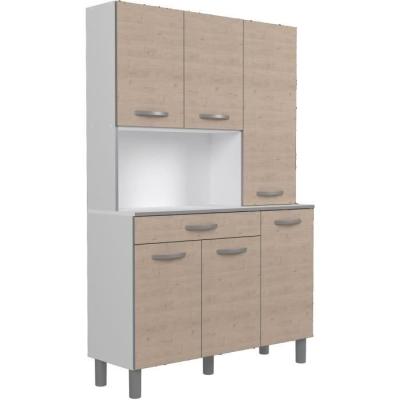 Buffet de Cuisine OSLO 120 cm - 1 Tiroir et 6 Portes