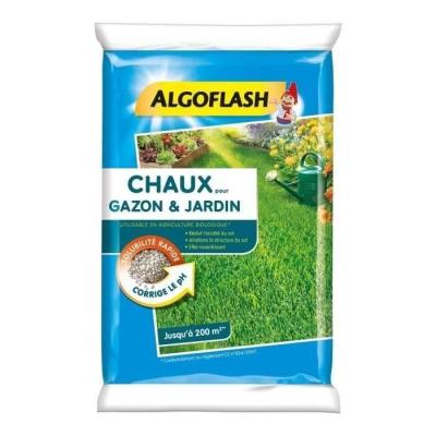 ALGOFLASH Chaux pour gazon et jardin - 10 kg : Un essentiel pour un jardin verdoyant