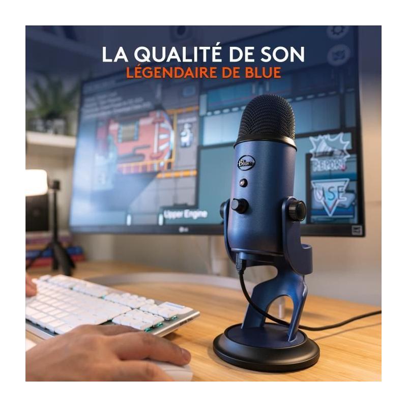 Microphone USB Premium LOGITECH G Yeti pour Enregistrement Streaming Gamer Podcast - Bleu