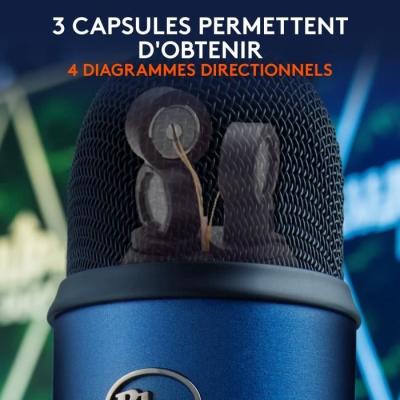 Microphone USB Premium LOGITECH G Yeti pour Enregistrement Streaming Gamer Podcast - Bleu