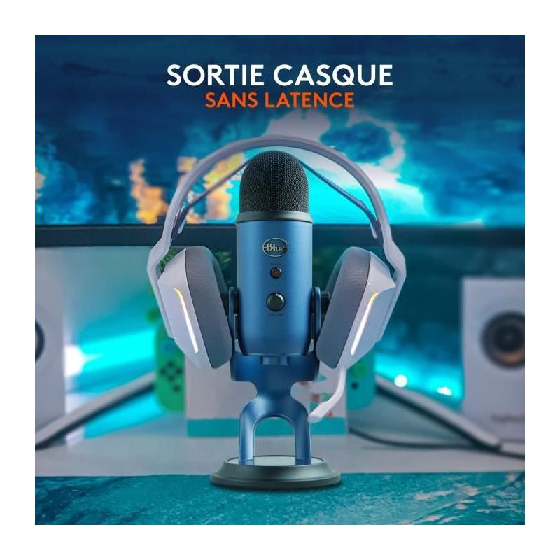 Microphone USB Premium LOGITECH G Yeti pour Enregistrement Streaming Gamer Podcast - Bleu