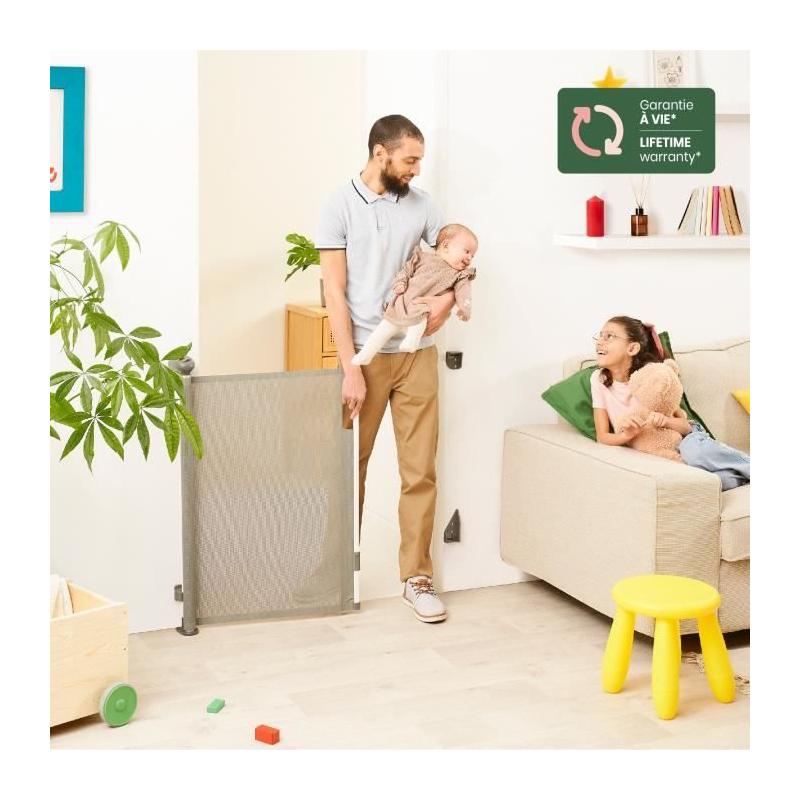 Barrière rétractable BADABULLE SAFE & ROLL pour la sécurité de bébé