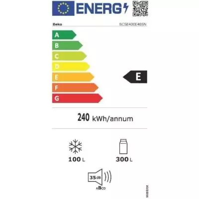 Réfrigérateur encastrable BEKO 2 portes 400L - Froid ventilé Réfrigérateur encastrable BEKO 2 portes 400L - Froid ventilé