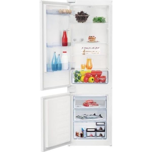 Réfrigérateur combiné intégrable - BEKO - Statique - Classe E - 271 L - 54,5 x 54 x 177,5 cm - Blanc