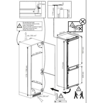 Réfrigérateur combiné intégrable BEKO - Classe E - 271 L - Blanc