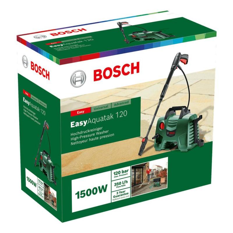 Bosch EasyAquatak 120 Nettoyeur haute pression Compact Electrique 348 l h 1500 W Noir, Vert