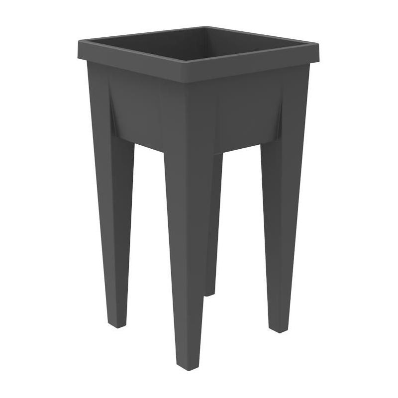 Potager Urbain Anthracite - 38,5x38,5x68 cm - 4 Bouchons d'Évacuation