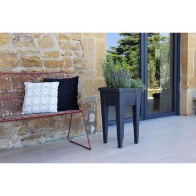 Potager Urbain Anthracite - 38,5x38,5x68 cm - 4 Bouchons d'Évacuation