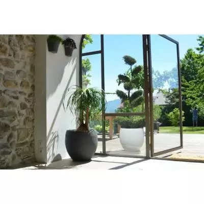 Pot de fleur EDA rond Graphit Ø50cm - 46L Gris anthracite