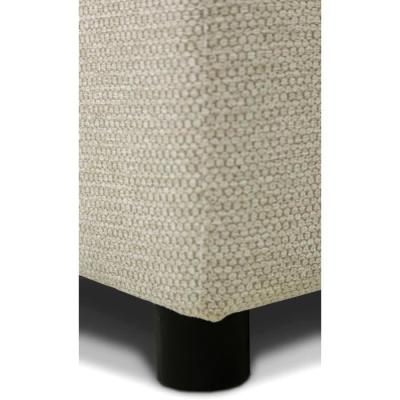 Canapé d'angle convertible panoramique PHARELL beige - 5/6 places, coffre de rangement