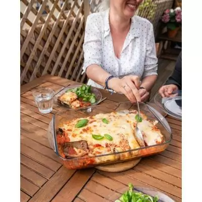 Plat à lasagnes Pyrex 40 x 27 cm en verre borosilicate