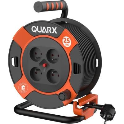 Enrouleur de bricolage QUARX - 25m - Protégé enfants & disjoncteur