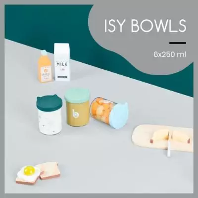 Pots de conservation en verre Babymoov ISY BOWLS 250ml Pots de conservation en verre Babymoov ISY BOWLS 250ml