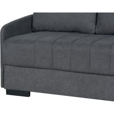 Canapé convertible 3 places BETTA - Gris clair - Couchage 145 x 190 cm