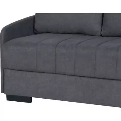 Canapé convertible 3 places BETTA - Gris clair - Couchage 145 x 190 cm Canapé convertible 3 places BETTA - Gris clair - Couchage 145 x 190 cm