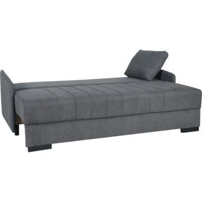 Canapé convertible 3 places BETTA - Gris clair - Couchage 145 x 190 cm