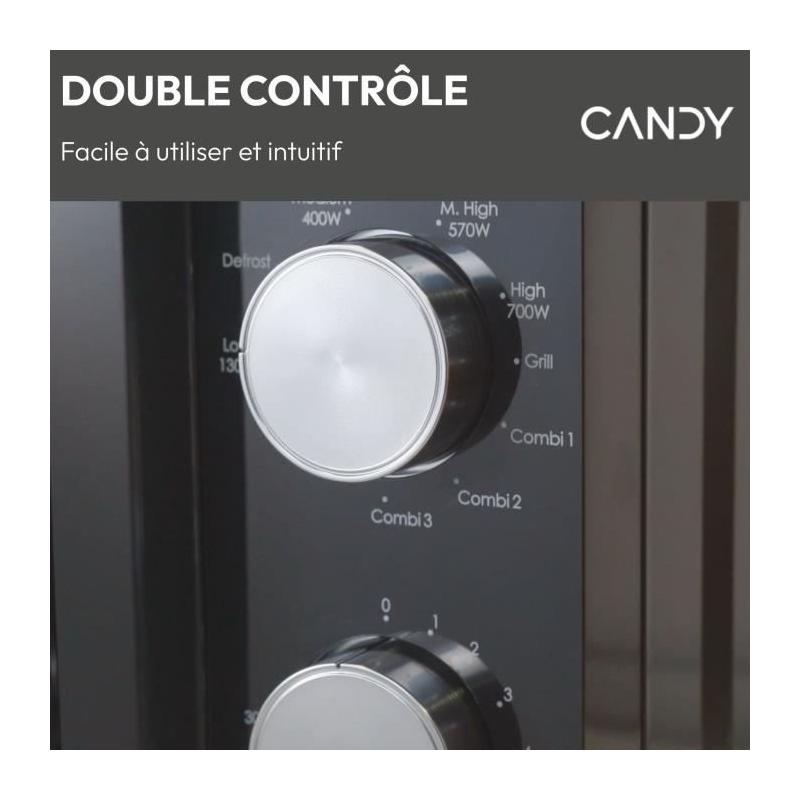 Micro-ondes Gril CANDY Moderna 20L 700W - UI mécanique 6 niveaux de puissance