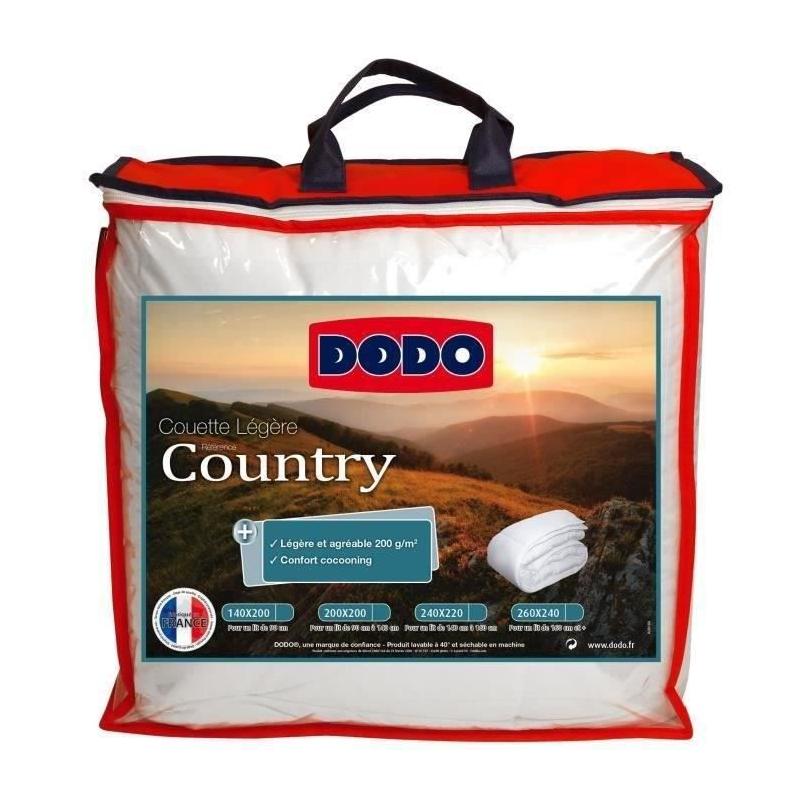 Couette légère Country DODO - 200 x 200 cm - Blanc