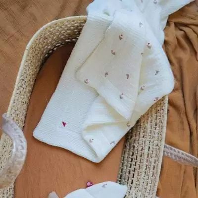 Couverture double face - DOMIVA - Maternity Love - 75 x 100 cm Couverture double face - DOMIVA - Maternity Love - 75 x 100 cm