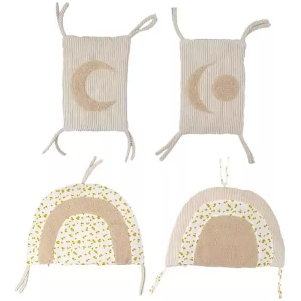 Tour de lit modulable bébé Lune Beige 49x29 cm