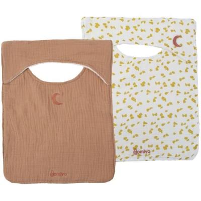 Lot de 2 bavoirs DOMIVA Savane en coton doux - Pratiques et mignons