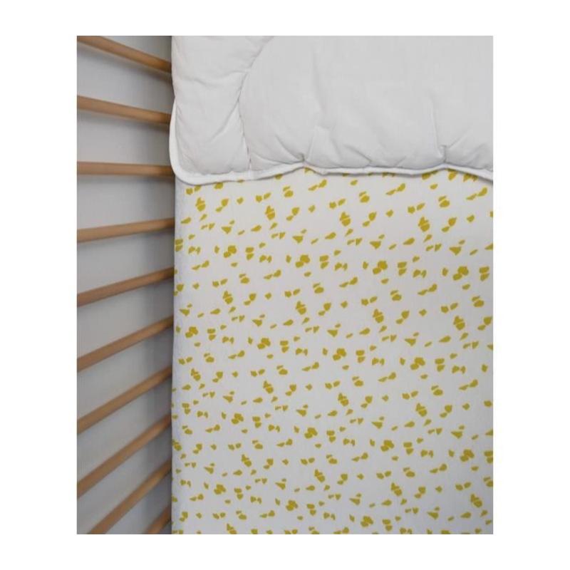 Drap housse enfant imprimé savane Jaune 70x140 cm