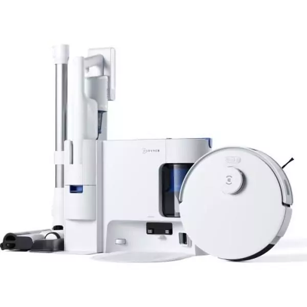 ECOVACS DEEBOT N20 COMBO - Aspirateur Robot + Balai avec Station - Double vidange automatique - Puissance 10 k Pa