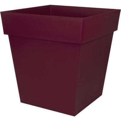 Pot de Fleur Carré TOSCANE 50 cm - Rouge Bourgogne
