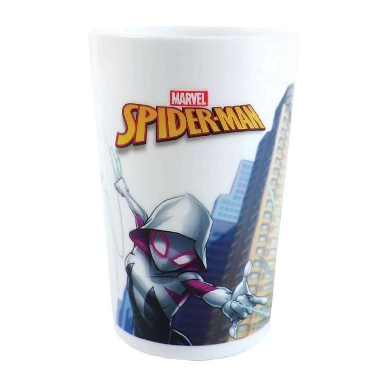 Lot vaisselle Spiderman - Assiette, verre, couverts, gourde et boite goûter