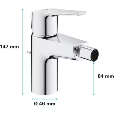 Robinet bidet design GROHE - Taille S - Métal gris