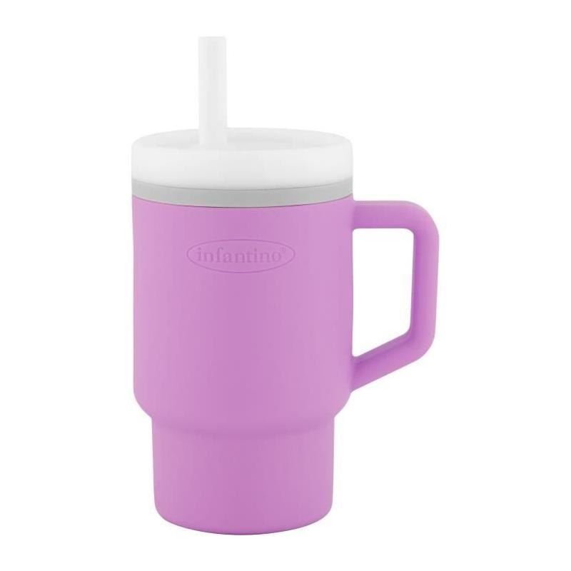 Tasse à bec INFANTINO en silicone - Mauve lila