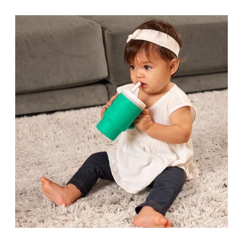 Ma première tasse INFANTINO en silicone - vert sapin