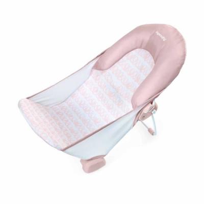 Transat de bain pliable rose pour bébé fille