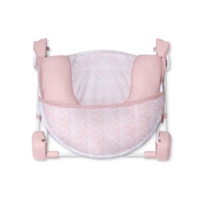 Transat de bain pliable rose pour bébé fille