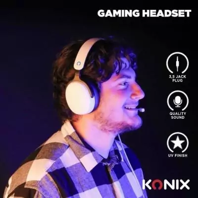 Casque gaming circum-aural KONIX Nexus PS5 - Son immersif 40 mm Casque gaming circum-aural KONIX Nexus PS5 - Son immersif 40 mm
