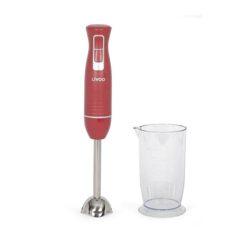 Mixeur plongeant DOP245R LIVOO - 400W - 2 vitesses - Bol 700ml